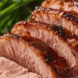 Tranches de magret de canard laqué, prêtes à être dégustées. Une recette magret de canard en sauce qui promet un délice.