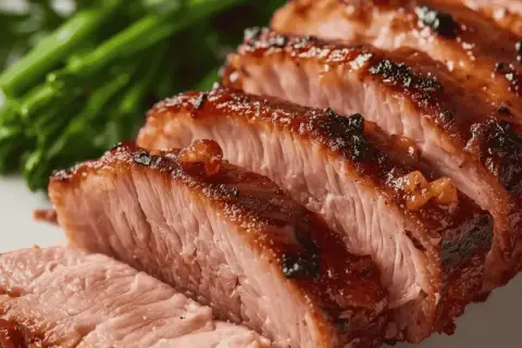 Tranches de magret de canard laqué, prêtes à être dégustées. Une recette magret de canard en sauce qui promet un délice.
