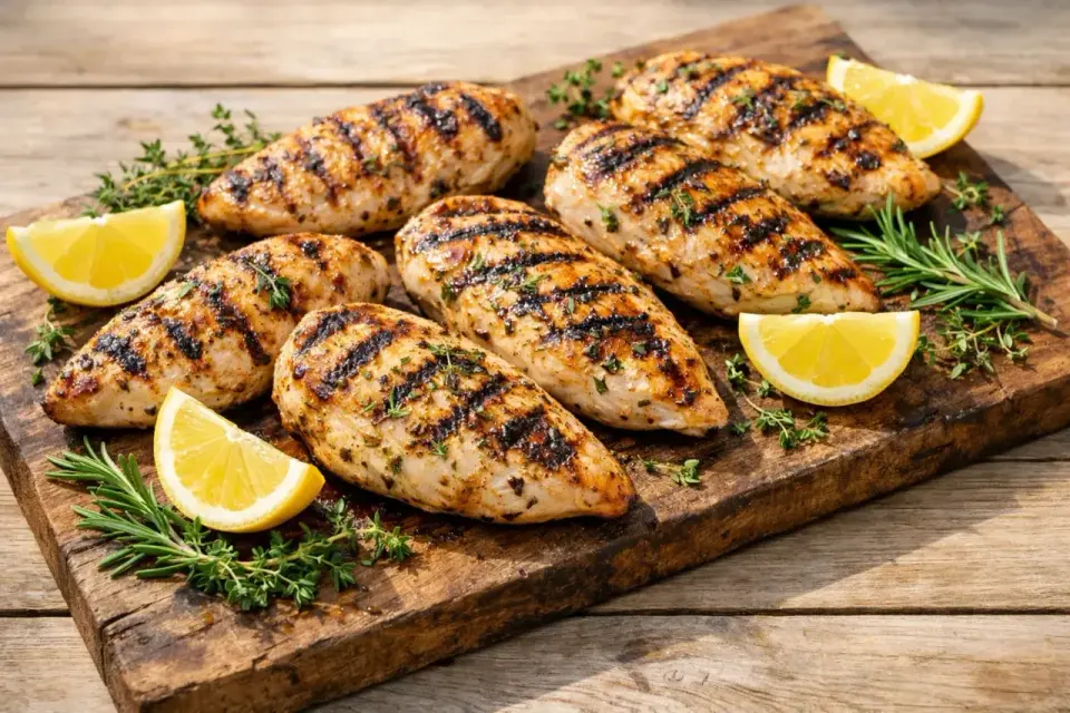 Marinade de poulet au citron - tendre et dorée au barbecue
