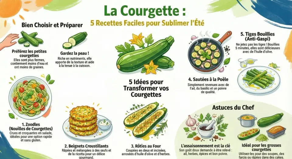 Comment cuire les courgettes pour les garder dorées et savoureuses ?